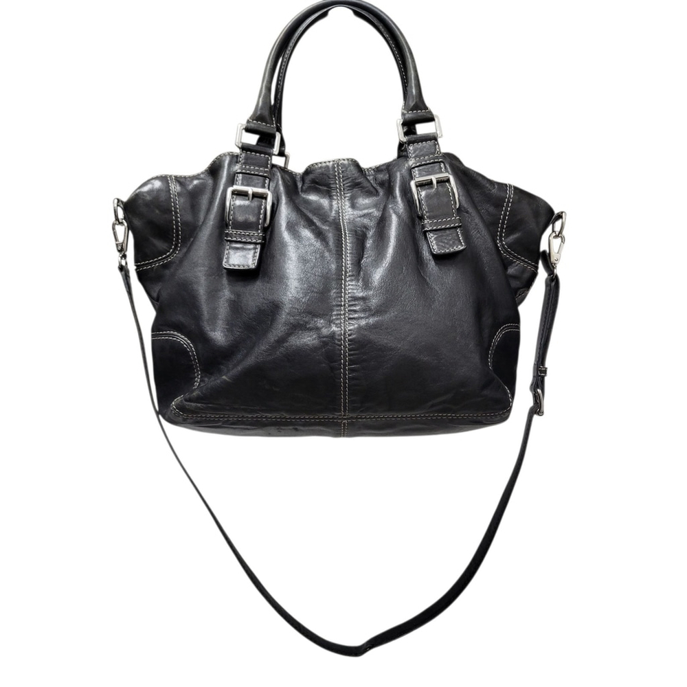 Michael Kors Women's Brookville Drawstring Black Shoulder Satchel Bag